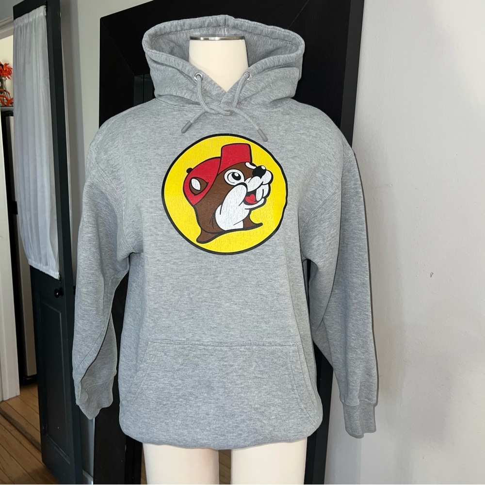 Buc-ee’s Unisex Gray Pullover Hoodie - Size Small - Picture 2 of 7